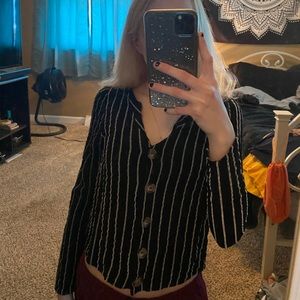 Long sleeve striped dress top